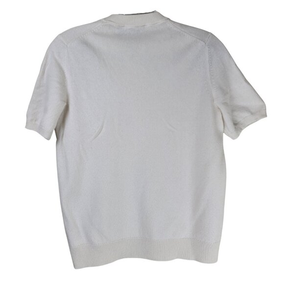 Theory Cap Short Sleeve 100% Cashmere Sweater Top Knit - Picture 3 of 12